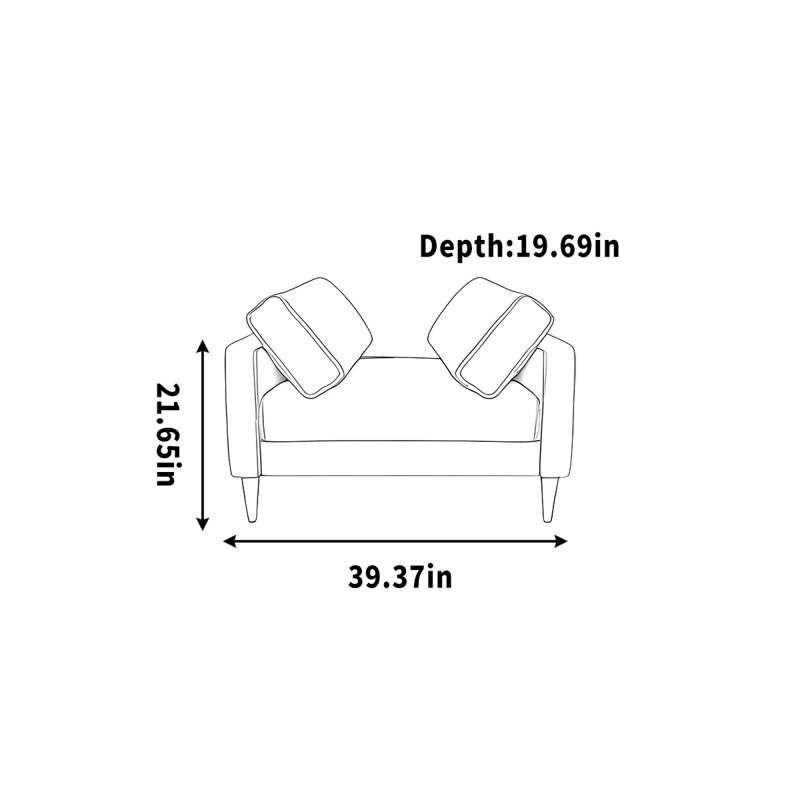 Banc, fauteuil, magasin de vêtements, repos et changement de chaussures, H 21,65 po x l 39,37 po x P 19,69 po