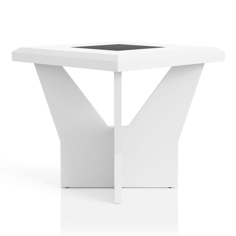 Table de bout Bandur, Blanc/Noir