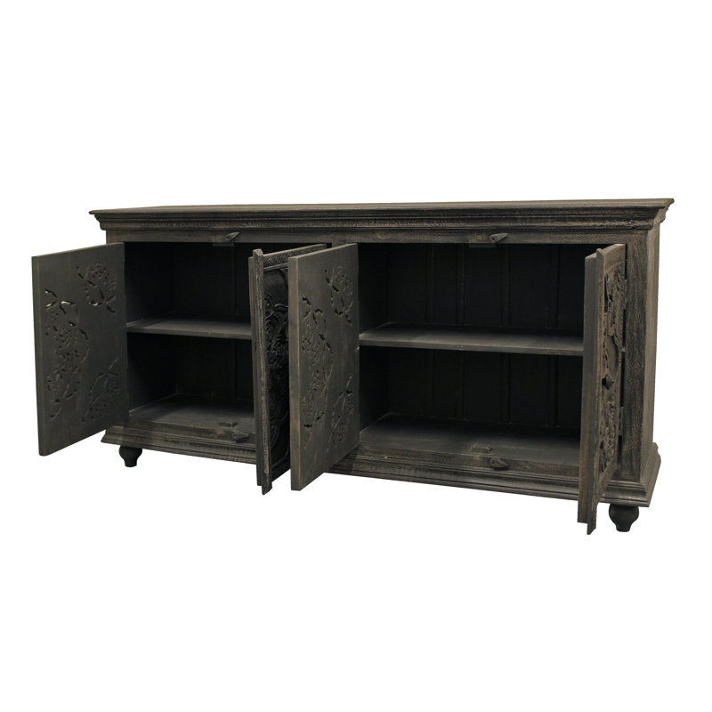 Aitkin 71'' Solid Wood Sideboard, Distressed Gray