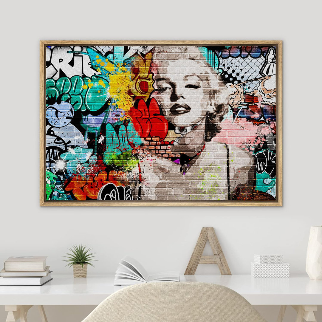 Pop Urban Street " 1960s Retro Actress Marilyn Monroe Graffiti Street Art Portrait Hollywood Pop Art Wall Decor Urban " IDEA4WALL Overall 
