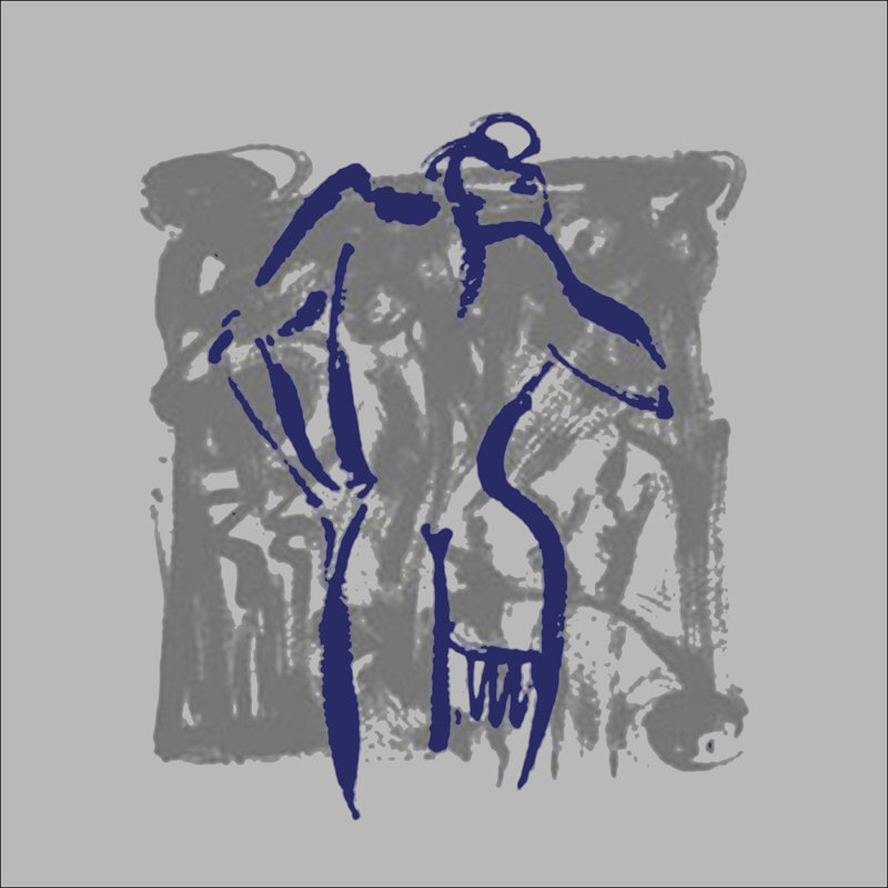 Body Language VIII (silver), 15" H x 15" W