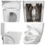 Toilette monobloc 1,1 / 1,60 GPF à double chasse, fixation au sol allongée et confortable, blanc brillant-118762662