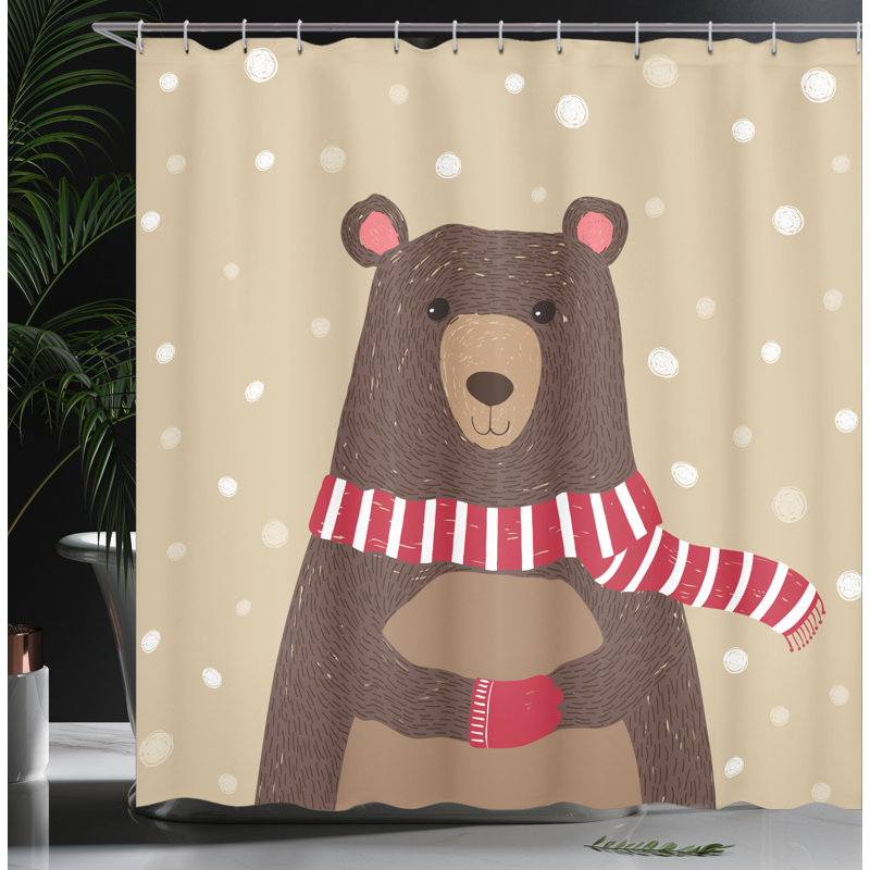 Shower Curtain with Hooks Included, 84"H x 69"W