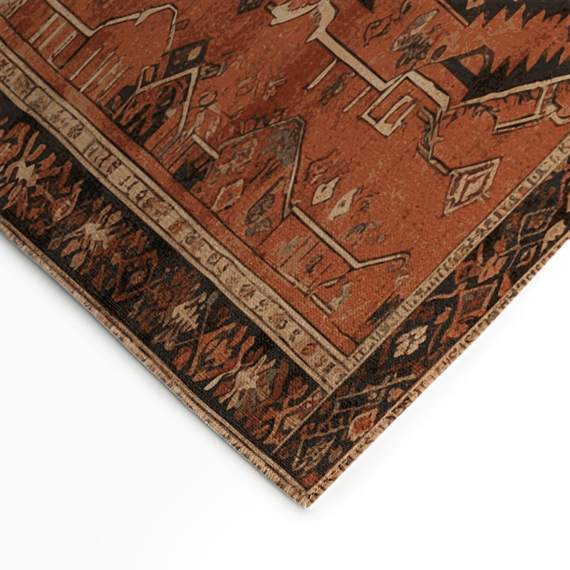 Turkish Brown Indoor and Outdoor Area Rug, Rectangle 5' x 7'