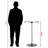 Trulli High Top Table with Round Top and Metal Base, 40.66'' H X 28.74'' W X 28.74'' D