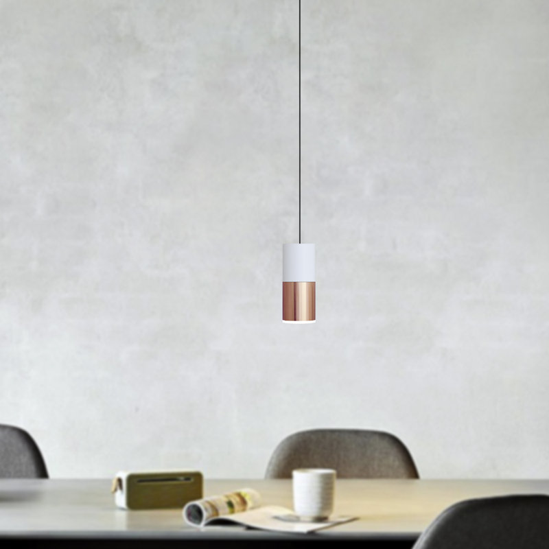 Grecia 1 - Light Single Pendant, White/Cropper