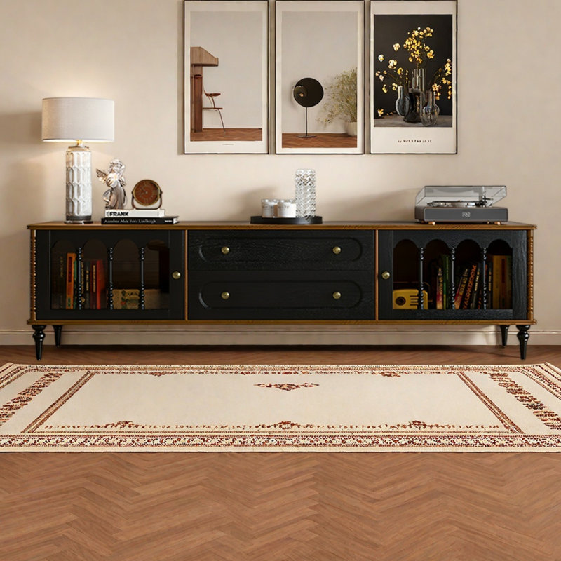 Meuble télé avec armoires et tiroirs Red Oak, H 21,26 po x L 78,74 po x l 15,75 po