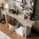 Table d'appoint rustique 60 po, canapé, finition bois vieilli, table d'appoint pour salon, couloir