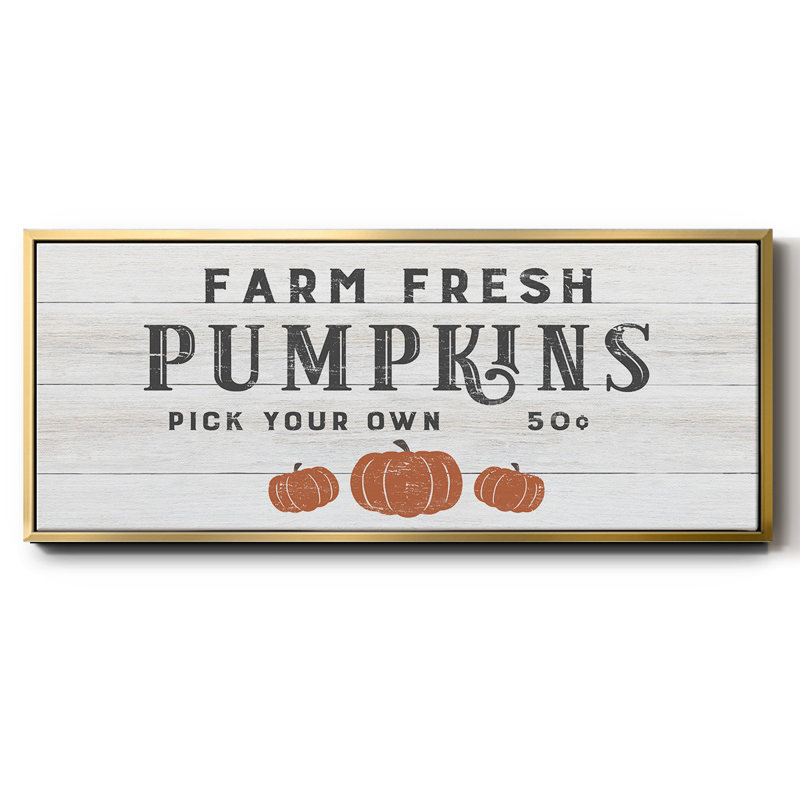 Farm Fresh Pumpkins- Framed Canvas