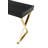 Pangea Home Alexa Modern Writing Desk – with Sleek Metal Steel Legs, Contemporary Executive Computer Table - Office, Bedroom, Entry - Black Wood Desk with Gold Legs-1362828138-1347158177