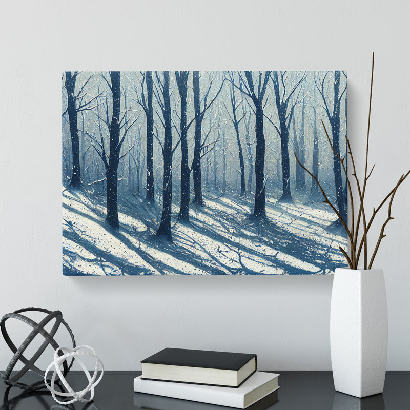 Painted Winter Forest Vol.5 - Wrapped Canvas, 40cm H x 60cm W x 3cm D