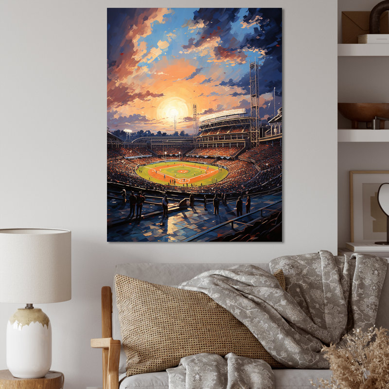 Stades sous les projecteurs II - impressions sur toile de paysages urbains, H 44 po x l 34 po x P 1,5 po, Toile tendue