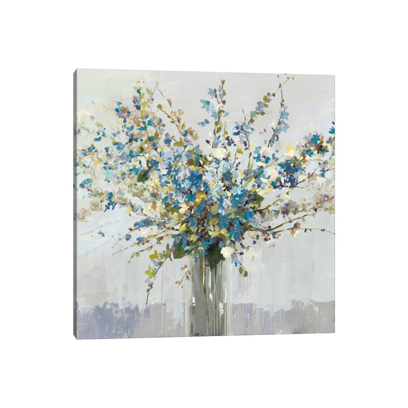 «Bouquet» par Allison Pearce - estampe numérique sur toile tendue avec châssis, H 12 po x l 12 po x P 0,75 po, Pas de tapis