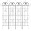 Ensemble de 4 treillis de jardin en métal antirouille de 19,7 po pour plantes grimpantes support de fleurs extérieur noir-115361875