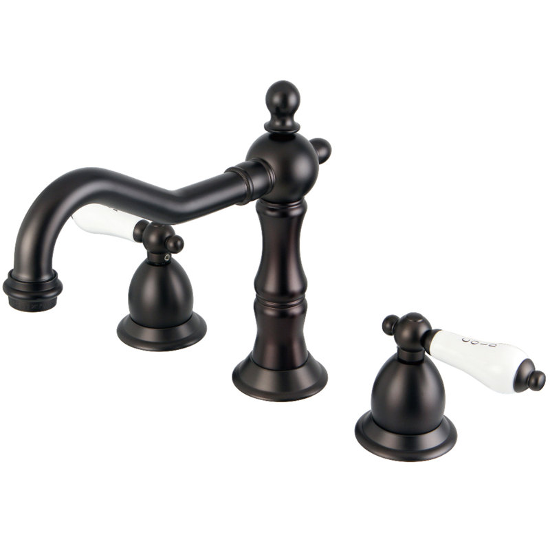 Vintage Lavatory Widespread Bathroom Faucet with Drain Assembly, Oil Rubbed Bronze