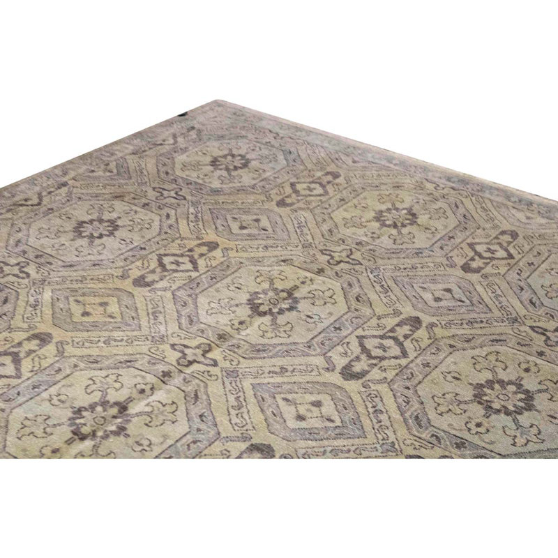 Wool Oriental Area Rug in Beige