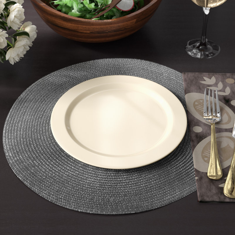 Assiette plate en mélamine 9 po Nustone, Brun clair