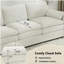 Canapé rembourré 89 po à 3 places surdimensionné et confortable 89 po Canapé double à 3 places avec coussin moelleux pour canapé, beige-167529382