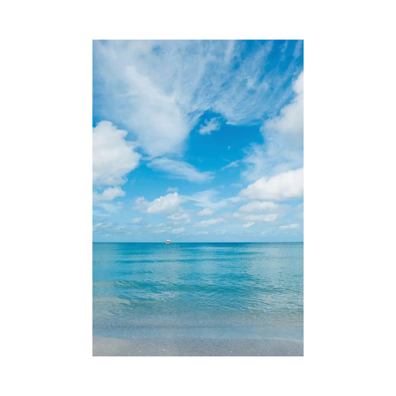 Florida Ocean View 1 Piece Wall Art on Canvas, 45.72cm H x 30.48cm W x 1.91cm D, Wrapped Canvas
