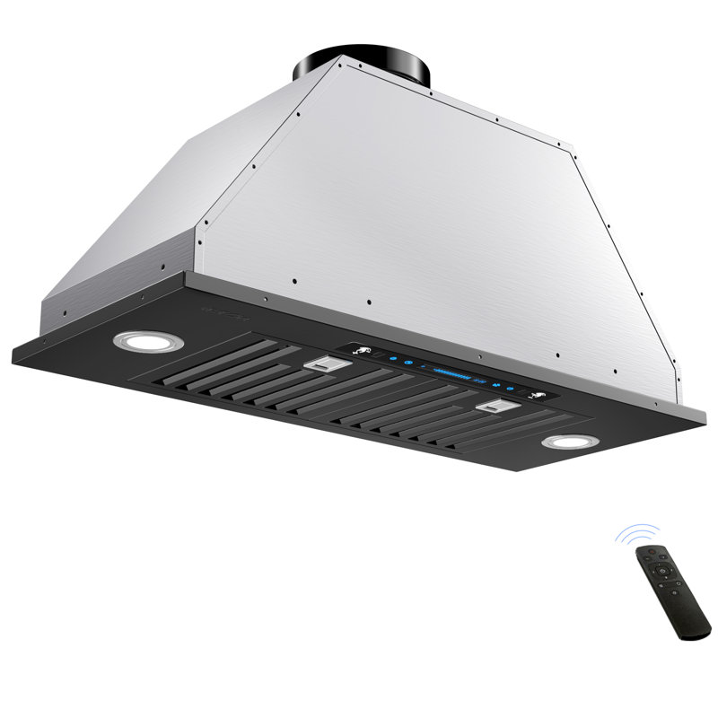 Hotte sous un meuble avec conduit Blomed 900 pieds cubes par minute avec lumière incluse, H 11,4 po x l 27,75 po x P 11,8 po