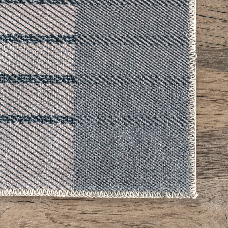 Lennie SpinClean Modern Multi Striped Machine Washable Area Rug, Rectangle 5' x 8'