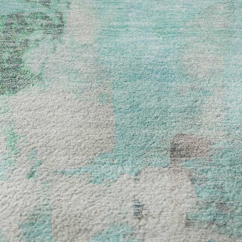 Tapis abstrait lavable à la machine Premium, Rond 8 pi