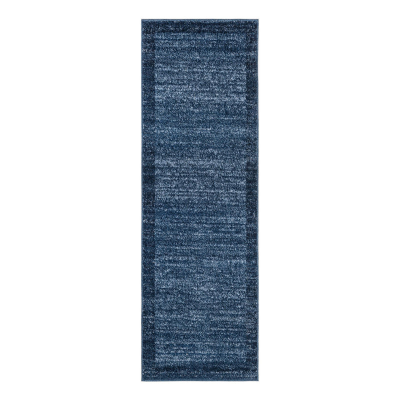 Hermina Navy Blue Area Rug, Runner 2' x 6'1"