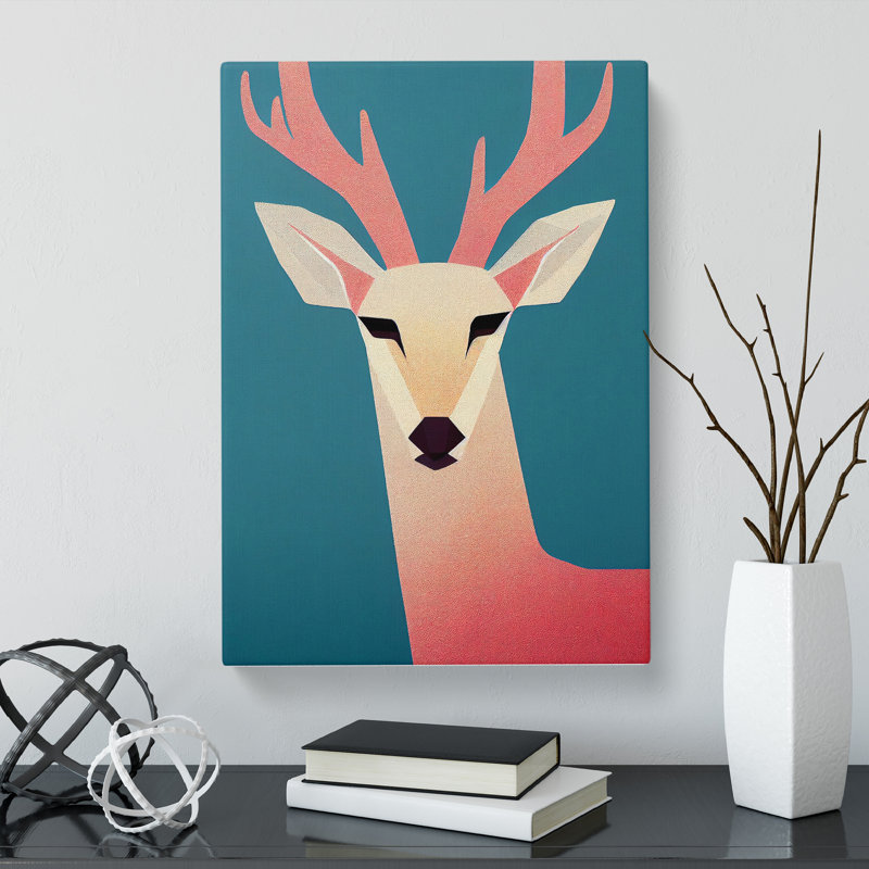 Deer Contemporary - Wrapped Canvas, 50cm H x 35cm W x 3cm D