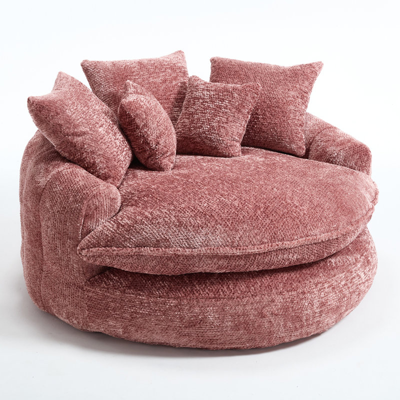 Canapé surdimensionné 55 po, Polyester rose