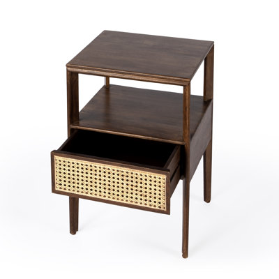 Vardo 1 Drawer Cane Nightstand