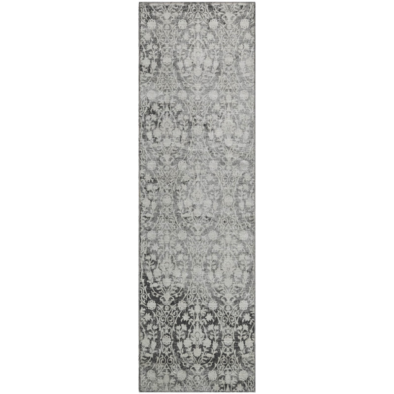Premium Machine Washable Glanton AMF1231 Damask Rug, Runner 2'3" x 7'6"