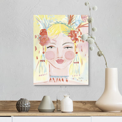 Reproduction d’art sur toile, "Boho Lady I" par Farida Zaman