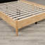 Lit plateforme tapissier en bois massif de style Mid-Century moderne en chenille-2131443717-2131443719