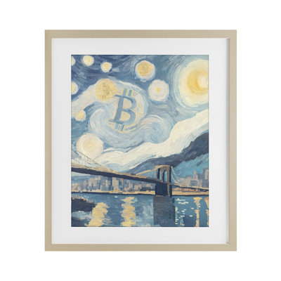 Crypto Lunar Glow, reproduction d'art sous verre, conception de Svetlana Aleynikova