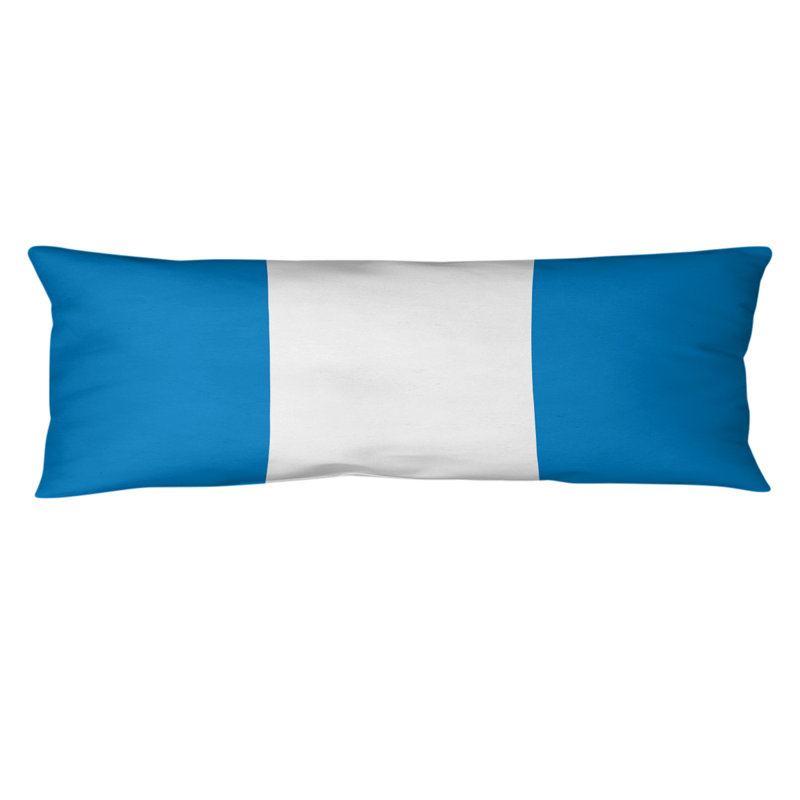 Polyester Medium Pillow, Blue/White, Adella Football