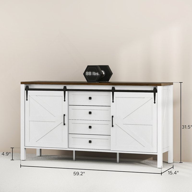 Armoire à café spacieuse, armoire à buffet avec tiroirs