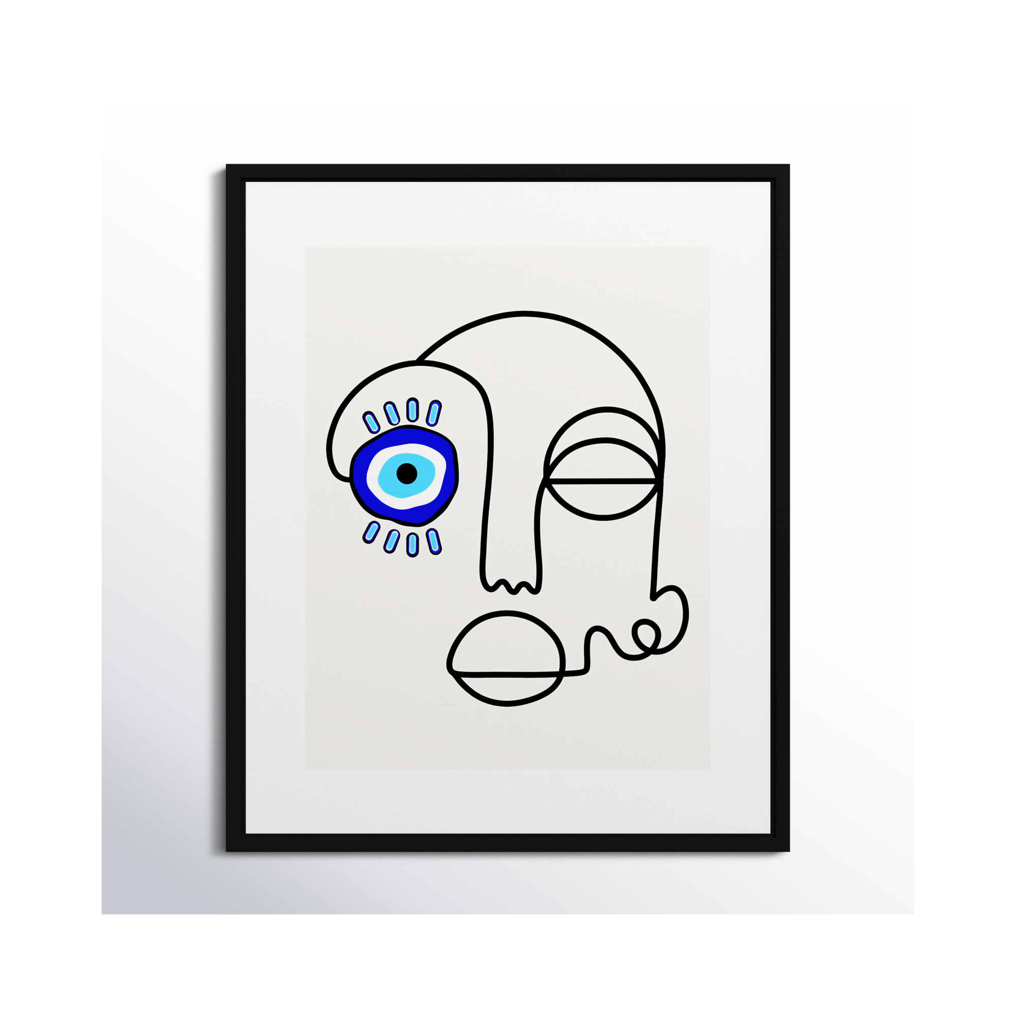 No Evil Allowed by Shatha Al Dafai, Noir Black, 33.38" H x 27.38" W x 0.875" D