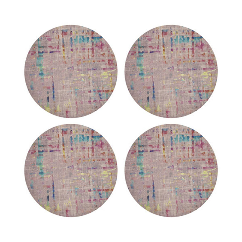 Coco Pebble 16" Vinyl Placemat, Pink