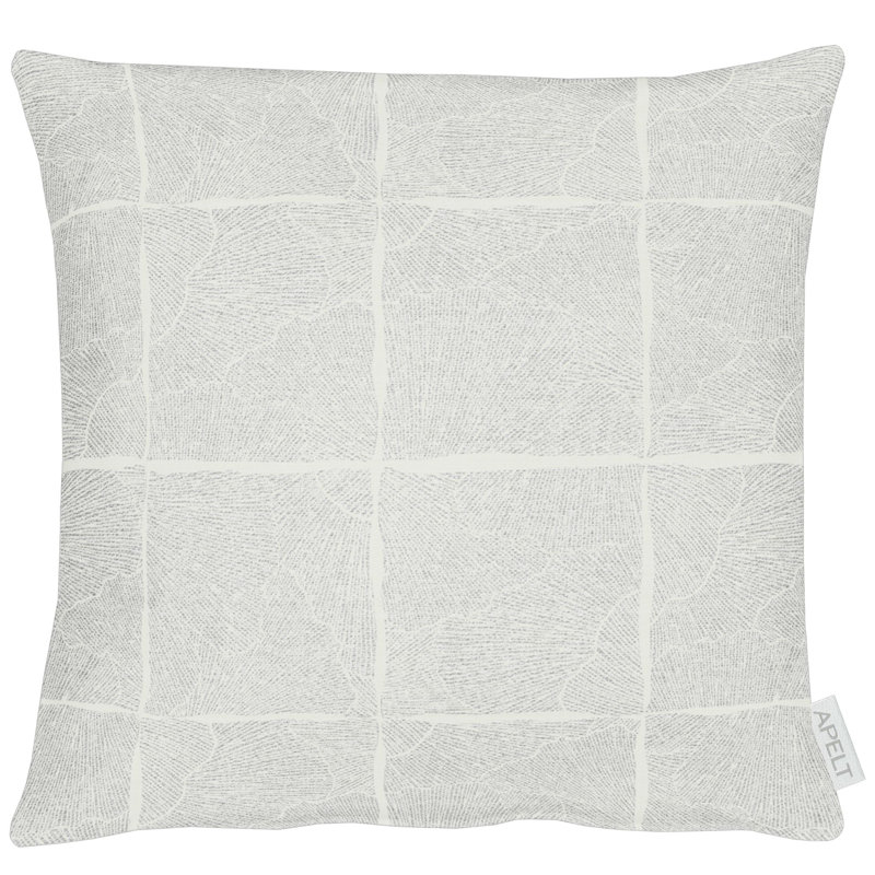 Brais Square Throw, White/Silver, 49cm H x 49cm W, Cushion Cover Only - No Insert