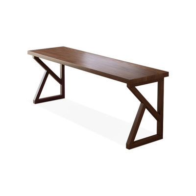 Bureau rectangulaire en bois massif noyer clair