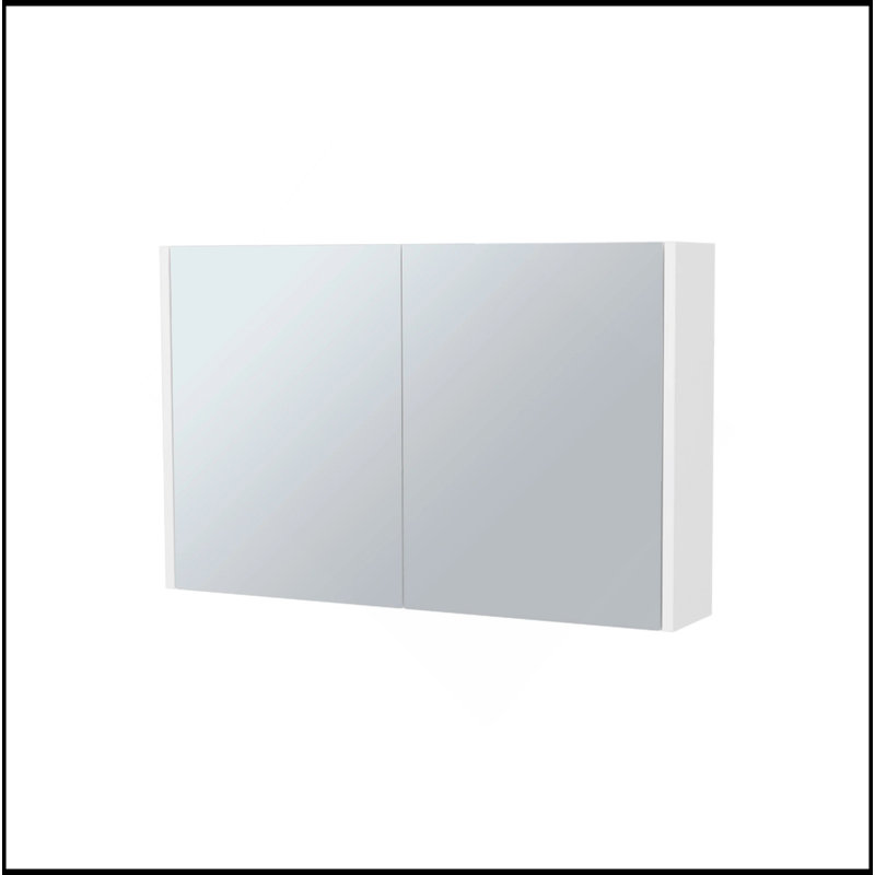 Armoire à pharmacie blanche polyvalente avec miroirs inclus et 2 portes