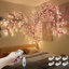 Éclairage de bricolage en forme de cerisier de bricolage en forme de cerisier, lumières de cerisier en fleurs 7,55 pi / 144 DEL avec minuterie à distance, 8 modes d'éclairage, applique murale à branches d'arbre à DEL pour la maison de la chambre à coucher (7,55 pi / 144 DEL)