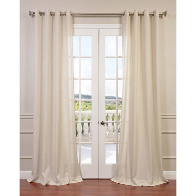 Janesville Linen Blend Semi Sheer Curtain Single Panel