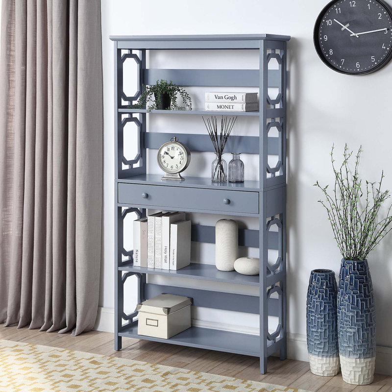 Liman Etagere Storage Bookcase, Gray