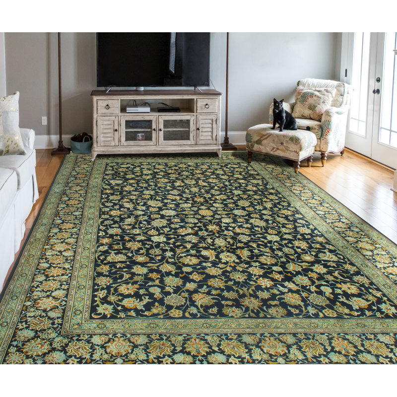 Fulvio One-of-a-Kind 9'10" X 13'5" 2022 Wool Area Rug Navy