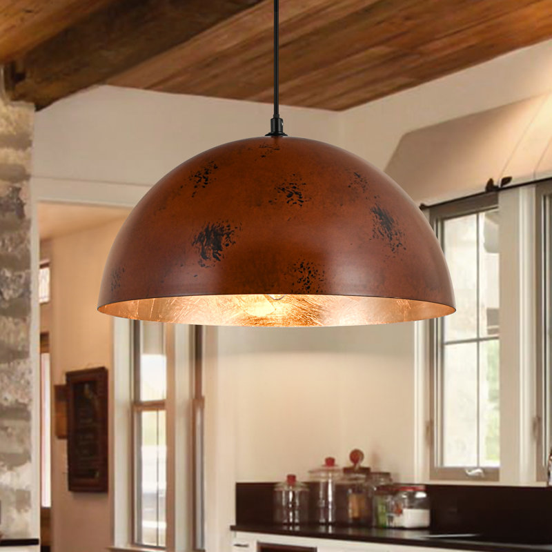 Luminaire suspendu simple 1 lumière, H 86,6 po x l 15 po