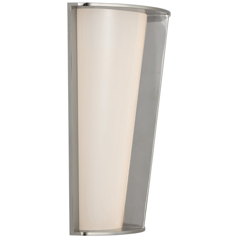 Barbara Barry Phinn 12" Tapered Sconce, Polished Nickel, Steel