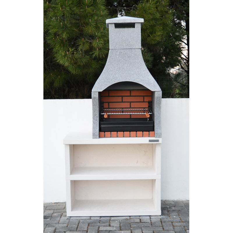 Firenze Charcoal Barbecue with Side Table