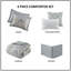 Ensemble d'édredon en coton 6 pièces gris-119417328