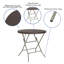 Table pliante ronde en plastique rotin 2,6 pieds Noah